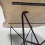 68752-AB - Papillion II 80x40 Rectangular Blonde Live Edge Sold Wood Top Black Metal Base Dining Table