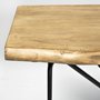 68753-AB - Papillion I 66L x 16W Blonde Wood and Iron Console Table