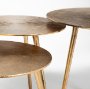 68769 - Reva III (Small) 16L x 16W Gold Round Top Cast Aluminum Accent Table