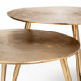 68771 - Reva I (Large) 24L x 24W Gold Round Top Cast Aluminum Accent Table