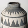 68780 - Delaney Large Gray Patterned Ceramic Vase 