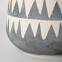 68780 - Delaney Large Gray Patterned Ceramic Vase 