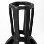 68784 - Brunel Small Black Drum-Shaped Ceramic Vase 