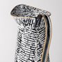 68788 - Colette Large Black/White Patterned Vase