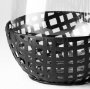 68937 - Reena I Small Black Woven Metal Base Table Candle Holder 