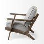 68728 - Olympus VI Frost Grey Fabric Wrapped Wooden Frame Accent Chair 