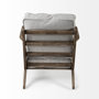 68728 - Olympus VI Frost Grey Fabric Wrapped Wooden Frame Accent Chair 