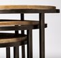 68814 - Glover (Set of 3) 20L x 20W Brown Wood Round Top W/Metal Nesting Accent Tables