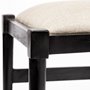68865 - Trixie I  Black Wooden Base w/ Dark Taupe Fabric Seat Dining Chair