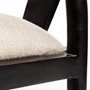 68865 - Trixie I  Black Wooden Base w/ Dark Taupe Fabric Seat Dining Chair