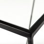 68941 - Arya (Set of 2) 24L x 10W Black Rectangular Glass Top Iron Frame Accent Table 