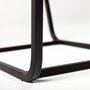 68941 - Arya (Set of 2) 24L x 10W Black Rectangular Glass Top Iron Frame Accent Table 