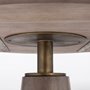 69032-AB - Maxwell II 54" Round Brown Solid Wood Top Brown Wood/Gold Metal Base Dining Table