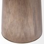 69032-AB - Maxwell II 54" Round Brown Solid Wood Top Brown Wood/Gold Metal Base Dining Table