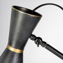 68977 - Eris III (58.3"H) Black/Brass Metal Cone Shade Floor Lamp 