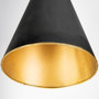 68977 - Eris III (58.3"H) Black/Brass Metal Cone Shade Floor Lamp 