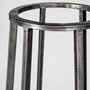 68979 - Bella Small Black Metal Cylindrical Cage Candle Holder Lantern 