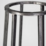68980 - Bella Large Black Metal Cylindrical Cage Candle Holder Lantern 