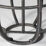 68980 - Bella Large Black Metal Cylindrical Cage Candle Holder Lantern 