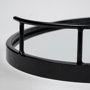 68984 - Ansel 20L x 14W Black Metal Mirrored Bottom Oval Serving Tray