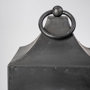 68989 - Ina Short Charcoal Metal Candle Holder Lantern 