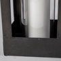 68989 - Ina Short Charcoal Metal Candle Holder Lantern 