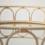 68994 - Leona (Set of 2) Natural Wicker Woven Mirrored Base Nesting Trays