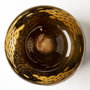 69036 - Mojave Small Black and Gold Detail Glass Vase 