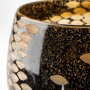 69036 - Mojave Small Black and Gold Detail Glass Vase 