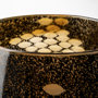 69036 - Mojave Small Black and Gold Detail Glass Vase 