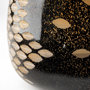 69036 - Mojave Small Black and Gold Detail Glass Vase 