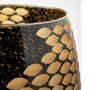 69037 - Mojave Large Black and Gold Detail Glass Vase 