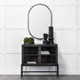 68738 - Sylvia II 24"x35" Oval Black Metal Frame Mirror 