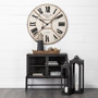 68989 - Ina Short Charcoal Metal Candle Holder Lantern 