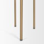 68564 - Parker 30" Seat Height Cream Fabric Seat Gold Metal Bar Stool