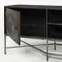 67741 - Hogarth I Dark Brown Solid Wood TV Stand Media Console with Storage, TV up to 81"