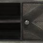 67741 - Hogarth I Dark Brown Solid Wood TV Stand Media Console with Storage, TV up to 81"