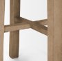 68211 - Brahma 30" Total Height White Washed Wood Stool