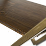 68006 - Neil I Diamond Shape Wall Mounted Brass Frame w Three Wood Wall Shelves