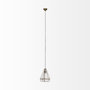 68176 - Prima 9.5x12.5 Gold Metal and Glass Pyramid Pendant Light