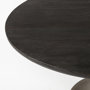 67502-AB - McLeod II 54" Round Brown Solid Wood Top Gold Metal Base Dining Table