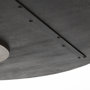 67502-AB - McLeod II 54" Round Brown Solid Wood Top Gold Metal Base Dining Table