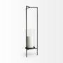 67699 - Abigail I Large Gunmetal Gray Metal Table Candle Holder 
