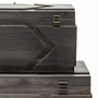 57853 - Cassia Set of 2 Brown Wooden Boxes