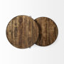 50350 - Clapp I Set of 2 (41" & 38") Round Brown Wood Top Black Iron Base Nesting Coffee Tables