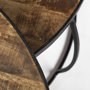 50350 - Clapp I Set of 2 (41" & 38") Round Brown Wood Top Black Iron Base Nesting Coffee Tables