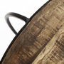 50350 - Clapp I Set of 2 (41" & 38") Round Brown Wood Top Black Iron Base Nesting Coffee Tables