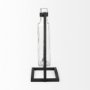67910 - Monica II Tall Black Metal Glass Bottle Vase 