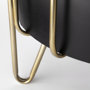 67919 - Pianta 13 x 21 Set of Two Black Metal Insert Brass Frame Plant Stands 