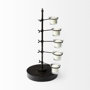 67998 - Jaran Black Metal Five Armed Tealight Table Candle Holder 